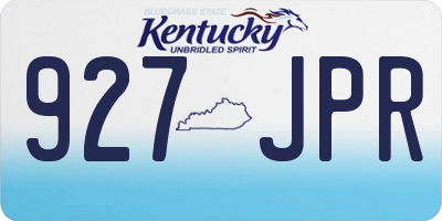 KY license plate 927JPR