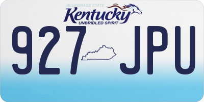 KY license plate 927JPU