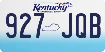 KY license plate 927JQB