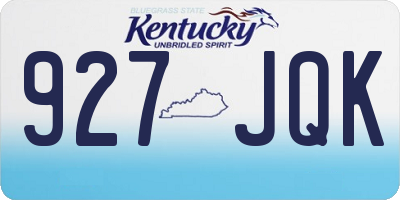 KY license plate 927JQK