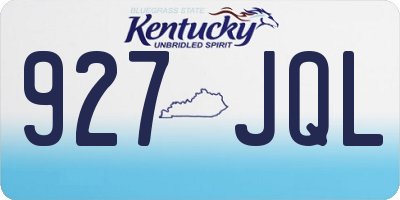 KY license plate 927JQL