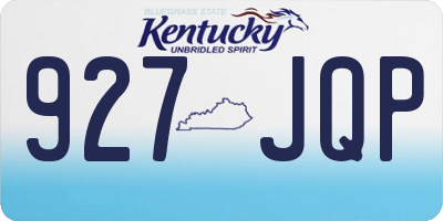 KY license plate 927JQP