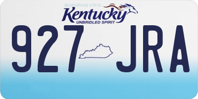 KY license plate 927JRA