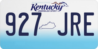 KY license plate 927JRE
