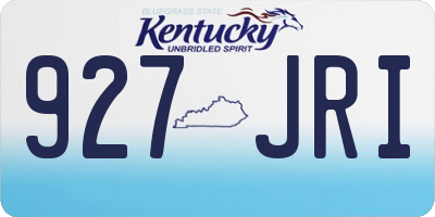 KY license plate 927JRI