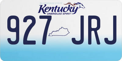 KY license plate 927JRJ