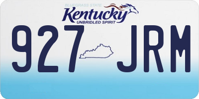 KY license plate 927JRM