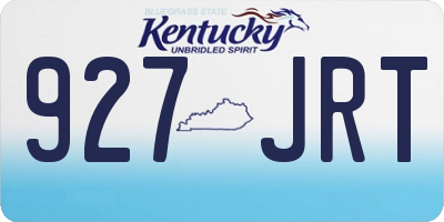 KY license plate 927JRT