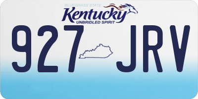 KY license plate 927JRV