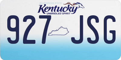 KY license plate 927JSG