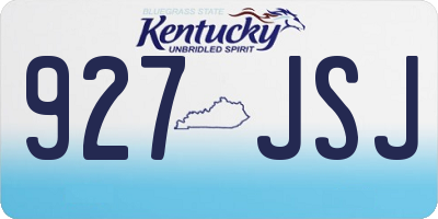 KY license plate 927JSJ