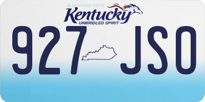 KY license plate 927JSO