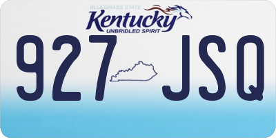 KY license plate 927JSQ