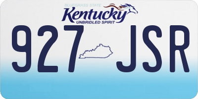 KY license plate 927JSR