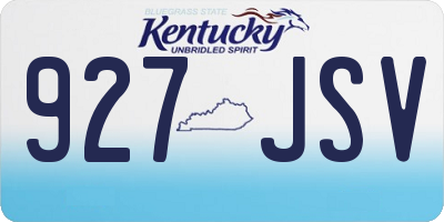 KY license plate 927JSV
