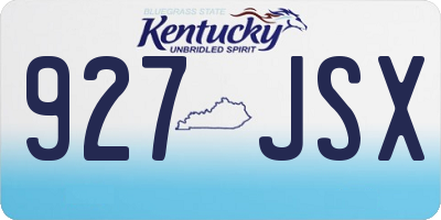 KY license plate 927JSX