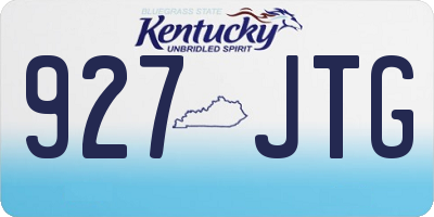 KY license plate 927JTG
