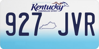 KY license plate 927JVR