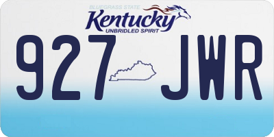 KY license plate 927JWR
