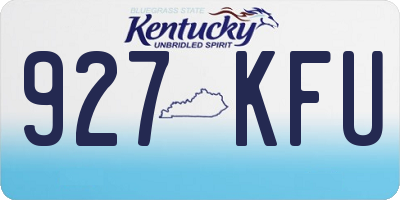 KY license plate 927KFU
