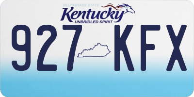 KY license plate 927KFX
