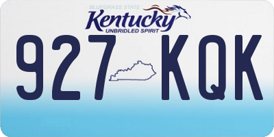 KY license plate 927KQK
