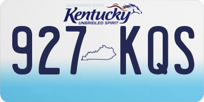 KY license plate 927KQS