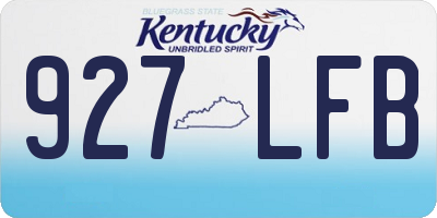 KY license plate 927LFB