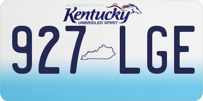 KY license plate 927LGE