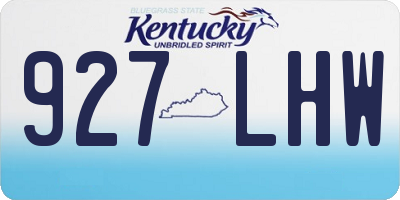 KY license plate 927LHW