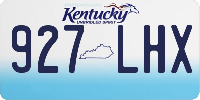 KY license plate 927LHX