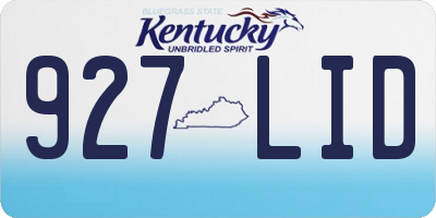 KY license plate 927LID