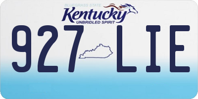 KY license plate 927LIE
