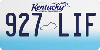KY license plate 927LIF