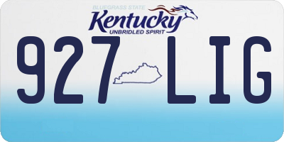 KY license plate 927LIG