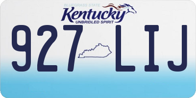 KY license plate 927LIJ