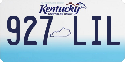KY license plate 927LIL