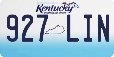 KY license plate 927LIN