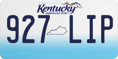 KY license plate 927LIP