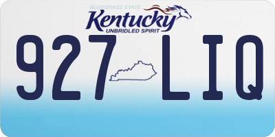 KY license plate 927LIQ