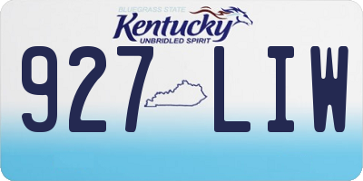 KY license plate 927LIW