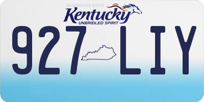 KY license plate 927LIY