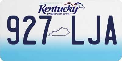 KY license plate 927LJA
