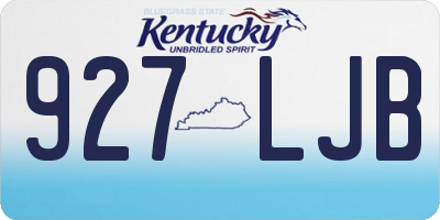 KY license plate 927LJB
