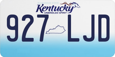 KY license plate 927LJD