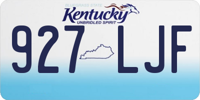 KY license plate 927LJF