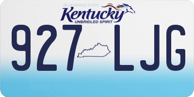 KY license plate 927LJG