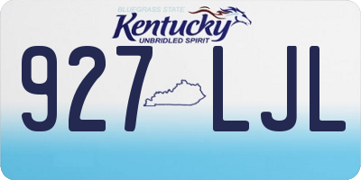 KY license plate 927LJL