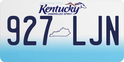 KY license plate 927LJN