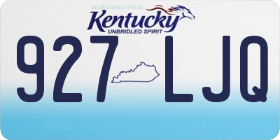 KY license plate 927LJQ